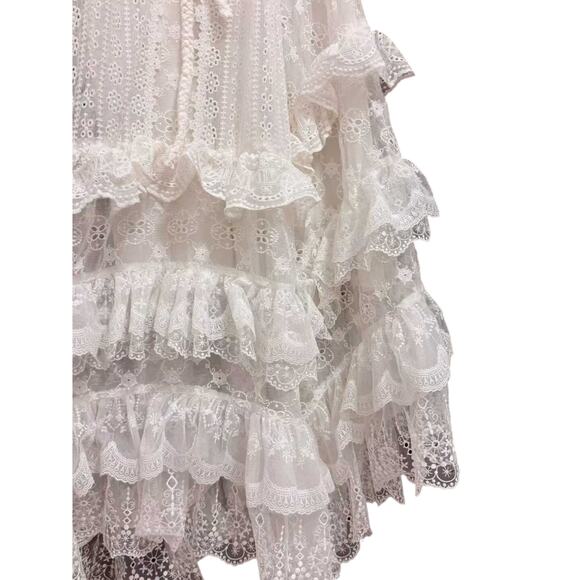 Alice + Olivia ALYCEN EYELET MAXI DRESS M - Picture 11 of 12